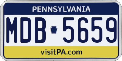 PA license plate MDB5659