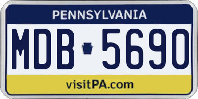 PA license plate MDB5690