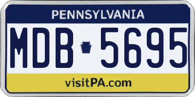 PA license plate MDB5695