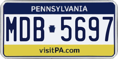 PA license plate MDB5697