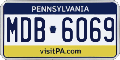 PA license plate MDB6069