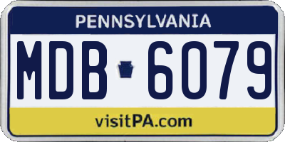 PA license plate MDB6079