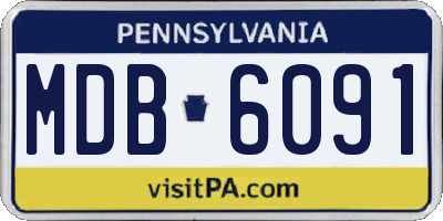 PA license plate MDB6091