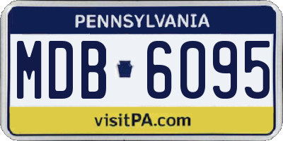 PA license plate MDB6095