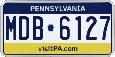 PA license plate MDB6127