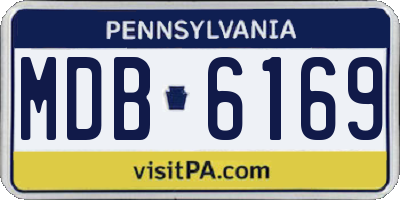 PA license plate MDB6169