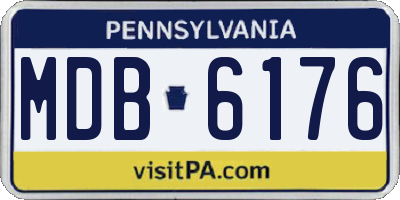 PA license plate MDB6176