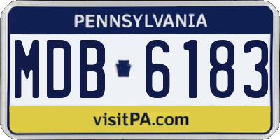 PA license plate MDB6183
