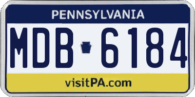 PA license plate MDB6184