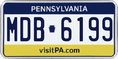 PA license plate MDB6199