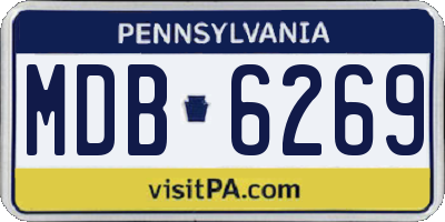PA license plate MDB6269