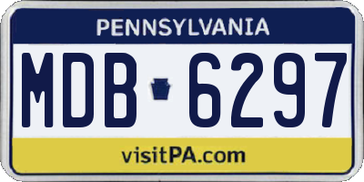 PA license plate MDB6297