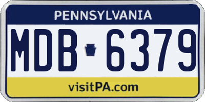 PA license plate MDB6379