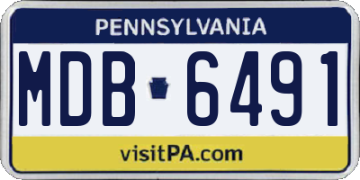 PA license plate MDB6491