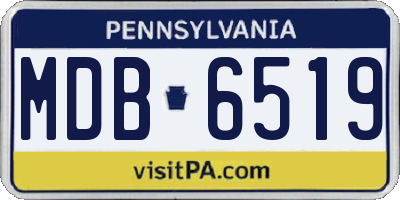 PA license plate MDB6519