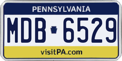 PA license plate MDB6529