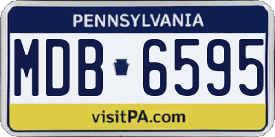 PA license plate MDB6595