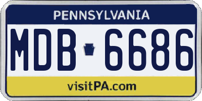 PA license plate MDB6686