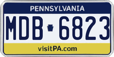 PA license plate MDB6823