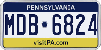 PA license plate MDB6824