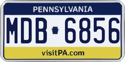 PA license plate MDB6856