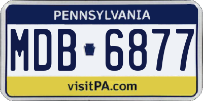 PA license plate MDB6877