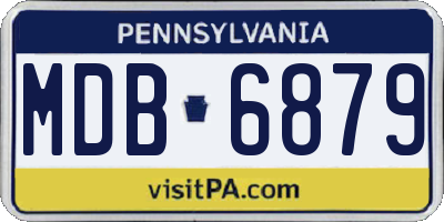 PA license plate MDB6879