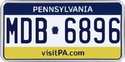 PA license plate MDB6896