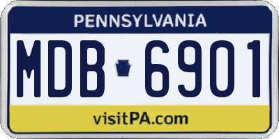 PA license plate MDB6901