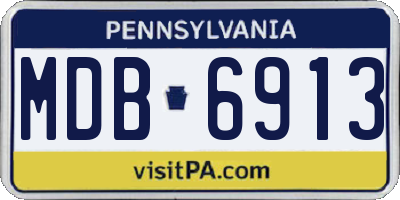 PA license plate MDB6913