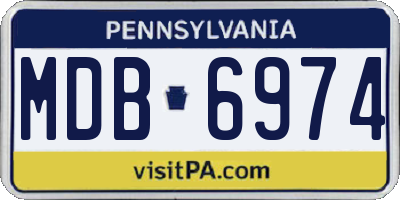 PA license plate MDB6974