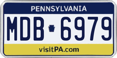 PA license plate MDB6979