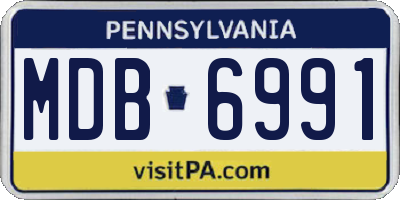 PA license plate MDB6991