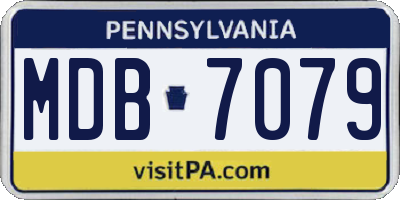 PA license plate MDB7079