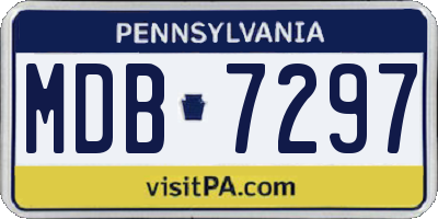 PA license plate MDB7297
