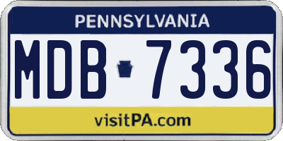 PA license plate MDB7336
