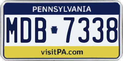 PA license plate MDB7338