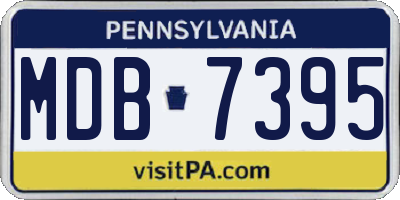 PA license plate MDB7395