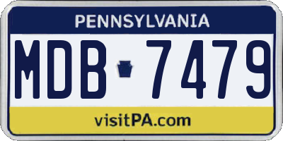 PA license plate MDB7479
