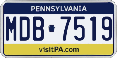 PA license plate MDB7519