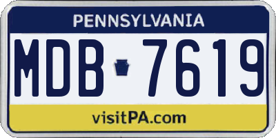 PA license plate MDB7619