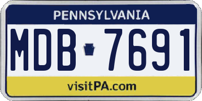 PA license plate MDB7691