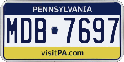 PA license plate MDB7697