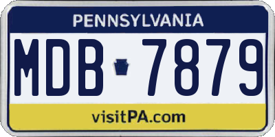 PA license plate MDB7879
