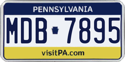 PA license plate MDB7895