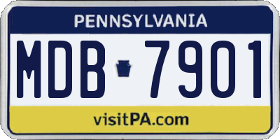 PA license plate MDB7901