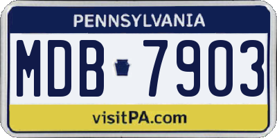PA license plate MDB7903
