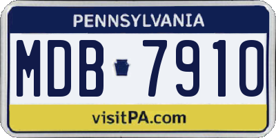PA license plate MDB7910