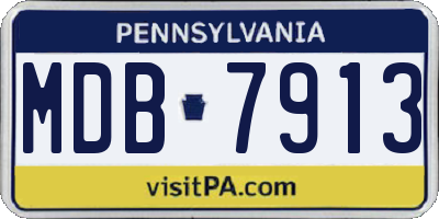 PA license plate MDB7913