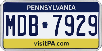 PA license plate MDB7929
